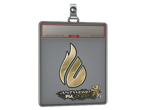 Sticker Slab | Copenhagen Flames (Gold) | Antwerp 2022