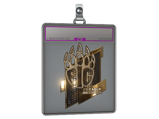 Sticker Slab | BIG (Gold) | Boston 2018