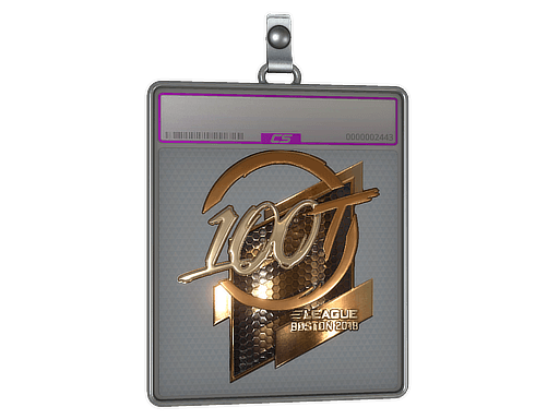 Sticker Slab | 100 Thieves (Gold) | Boston 2018