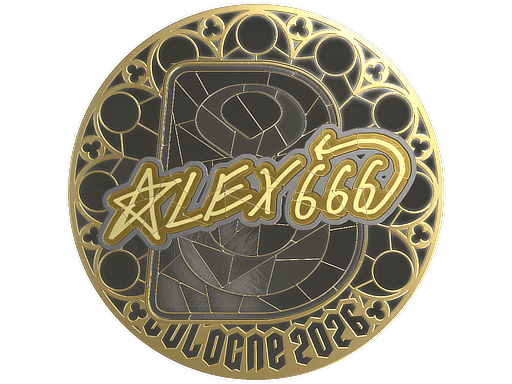 Sticker | alex666 (Gold) | Cologne 2026