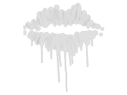 Sealed Graffiti | Kiss (Shark White)