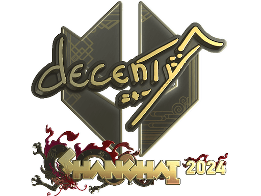 Sticker | decenty (Gold) | Shanghai 2024
